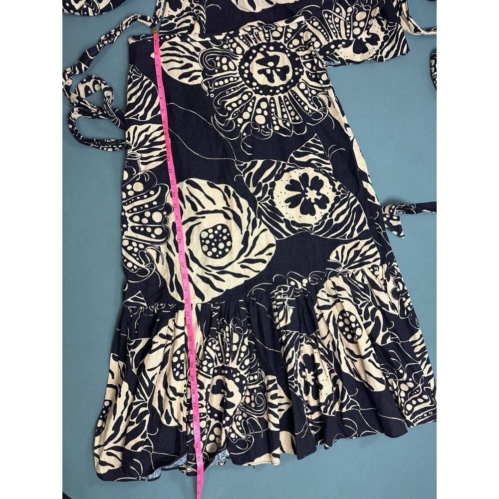 NWT ZARA WOMEN'S Linen Blend Long Printed Skirt + Blouse Suit 2 Pieces XL - Picture 10 of 13